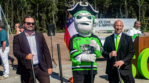 Ghost Pirates, City of Port Wentworth Break Ground on New Practice Facility